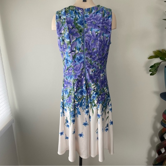 Laura Petites Floral Sleeveless Midi Dress Size 12P - Picture 2 of 9
